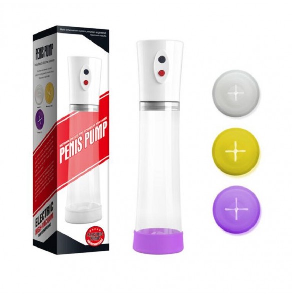 Electronic High-Vacuum Penis Pump - Penis Enlargement (Chargeable - White)